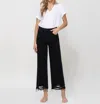 Flying Monkey Super High Rise Wide Leg Jean In Black Night In Black