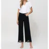 Flying Monkey Super High Rise Wide Leg Jean In Black Night In Multi