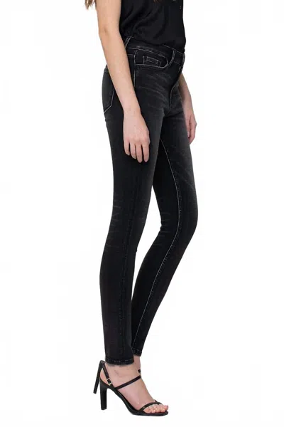 Flying Monkey Super Soft High Rise Skinny Jean In Black