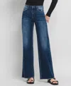 Flying Monkey Vervet High Rise Wide Leg Jeans In Ocean View
