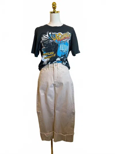 Flying Monkey Women's Barrel Cuff Jean In Cream In White