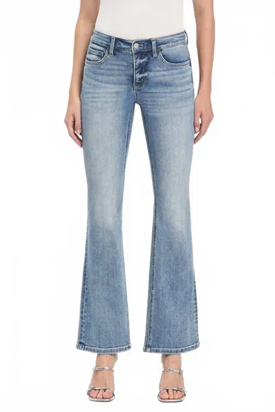 Flying Monkey Women's Farenheit Mid Rise Bootcut Jeans In Blue