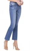 Flying Monkey Women's Low-rise Slim Boot-cut Stretch Jean In Medium Blue In Blue