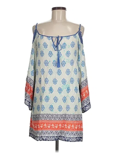 Pre-owned Flying Tomato 3/4 Sleeve Blouse In Blue