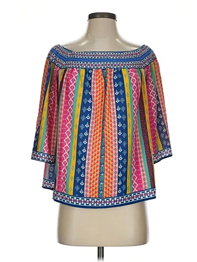 Pre-owned Flying Tomato 3/4 Sleeve Blouse In Blue