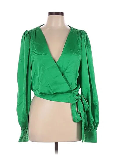 Pre-owned Flying Tomato 3/4 Sleeve Blouse In Green