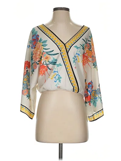 Pre-owned Flying Tomato 3/4 Sleeve Blouse In Ivory