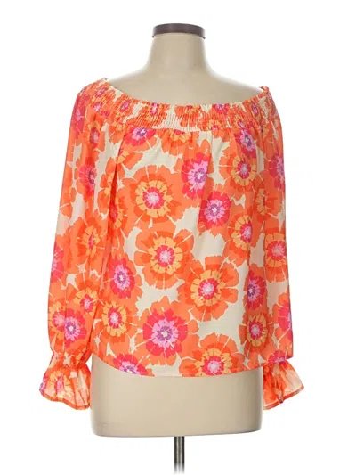 Pre-owned Flying Tomato 3/4 Sleeve Blouse In Orange