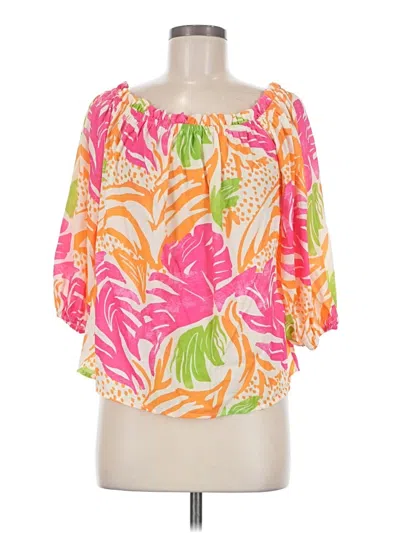 Pre-owned Flying Tomato 3/4 Sleeve Blouse In Orange