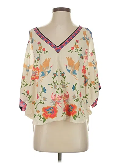 Pre-owned Flying Tomato 3/4 Sleeve Blouse In White