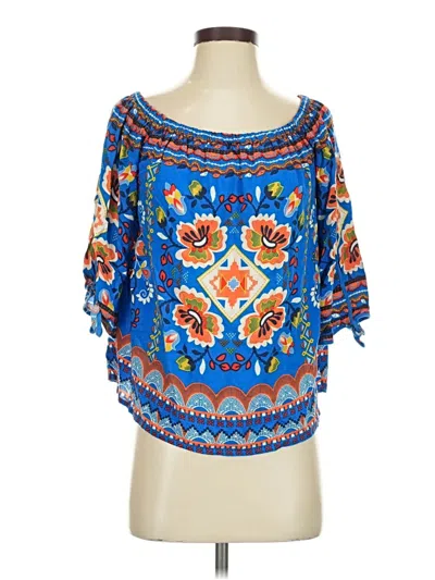 Pre-owned Flying Tomato 3/4 Sleeve T-shirt In Blue