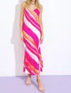 Flying Tomato A Printed Woven Midi Cami Dress In Fuchsia Ivory In Multi