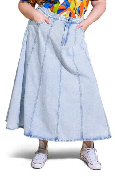 Flying Tomato Acid Washed Denim Skirt