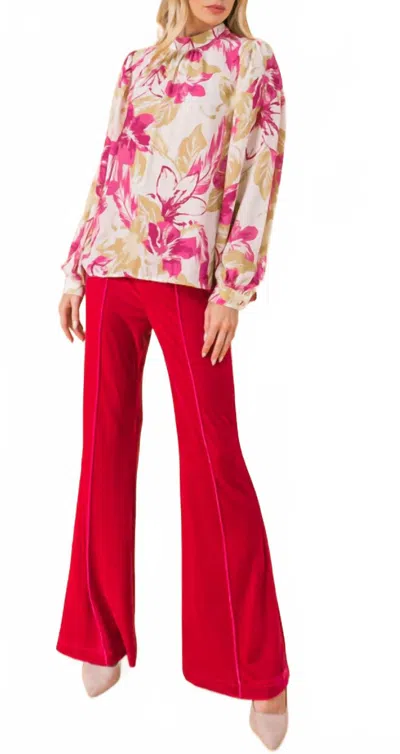 Flying Tomato Ashley Floral Blouse In Pink