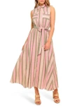Flying Tomato Belted Midi Shirtdress In Multi