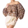 Flying Tomato Boho Blouse In Brown In Brown