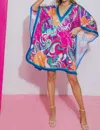 Flying Tomato Bold Patterned Mini Dress In Pink In Pink