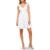 Flying Tomato Bow Strap Twill Minidress In White