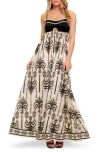 Flying Tomato Braided Trim Maxi Dress In Black