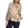 Flying Tomato Button Front Long Sleeve Top In White