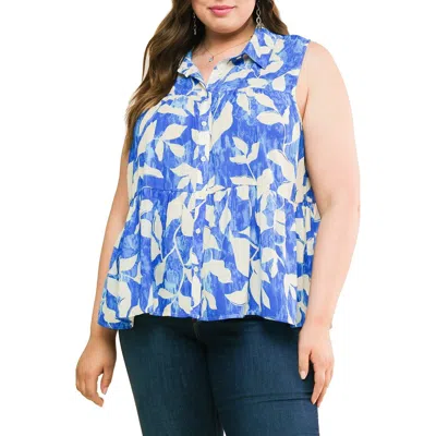 Flying Tomato Button Front Sleeveless Top