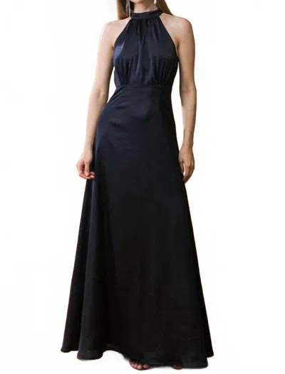 Flying Tomato Camila Halter Woven Dress In Black