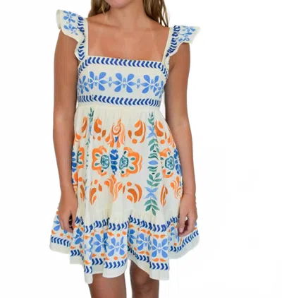 Flying Tomato Capri Bloom Mini Dress In White