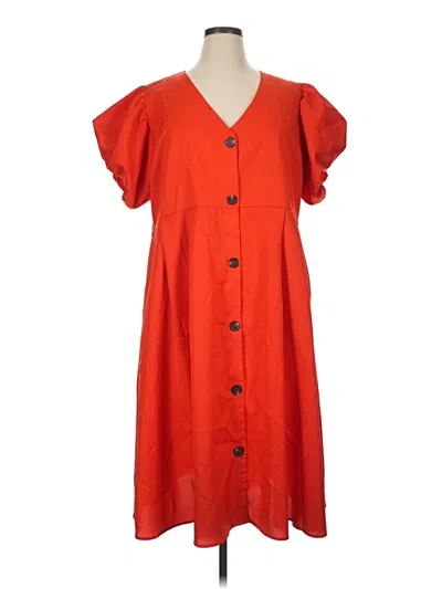 Pre-owned Flying Tomato Casual Dress In Orange