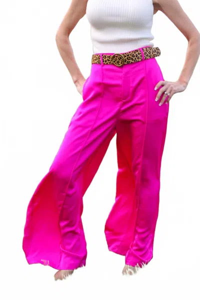 Flying Tomato Classy Slacks Wide Leg Pants In Pink