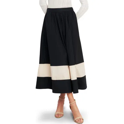 Flying Tomato Colorblock Cotton Skirt In Black