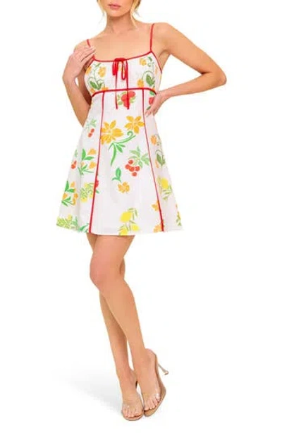 Flying Tomato Cotton Babydoll Minidress In White