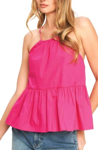 Flying Tomato Cotton Halter Top In Pink