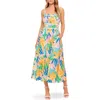 Flying Tomato Crochet Strap Fit & Flare Waist In Multi