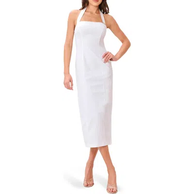 Flying Tomato Denim Midi Dress In White