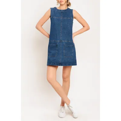 Flying Tomato Denim Minidress In Blue