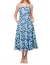Flying Tomato Kennedy Midi Dress In Blue In Blue