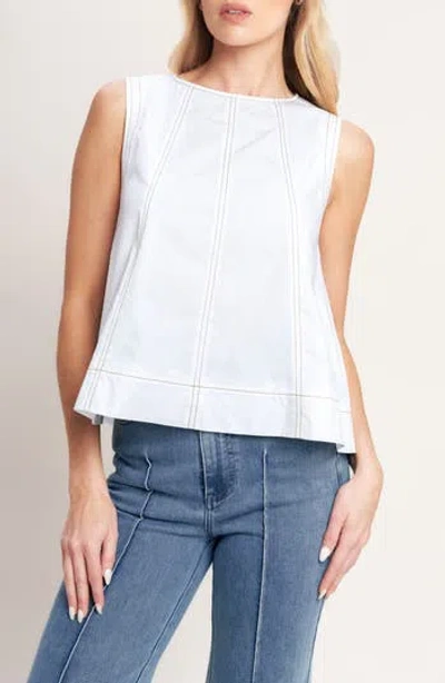 Flying Tomato Denim Top In White