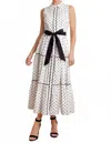 Flying Tomato Dorthy Dotted Midi Dress In White In White