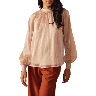 Flying Tomato Embellished Long Sleeve Top In Pink