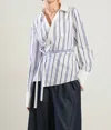 Flying Tomato Emerson Top In White / Blue