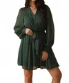 Flying Tomato Endless Possibilities Woven Mini Dress In Hunter Green In Green