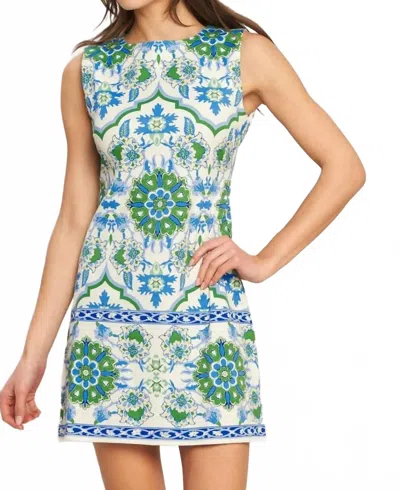 Flying Tomato Euro Woven Mini Dress In Ivory Green In Multi
