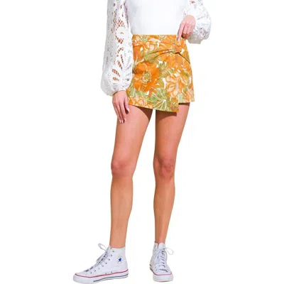 Flying Tomato Faux Wrap Skort In Multi