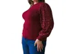 Shop Flying Tomato Feeling The Fun Sweater Top In Burgundy In White
