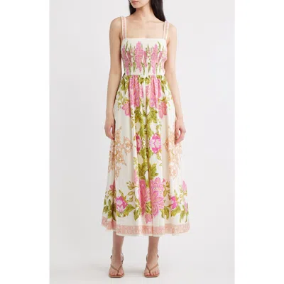 Flying Tomato Floral Cotton Sundress In Multi