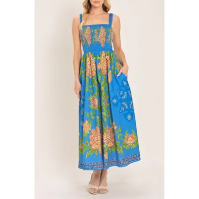 Flying Tomato Floral Cotton Sundress In Multi