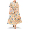 Flying Tomato Floral Maxi Shirtdress In Yellow