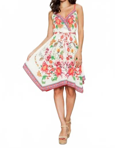 Flying Tomato Floral Print Dress In Ivory In Multi