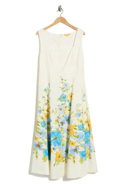 Flying Tomato Floral Print Midi Dress In White