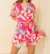 Flying Tomato Floral Romper In Pink